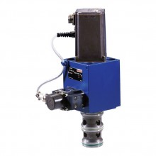 Directional high-response cartridge valve, pilot-operated, with integrated electronics (OBE) 3WRCE…S