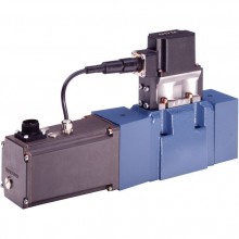 High-response directional valves, pilot operated, with electrical position feedback and integrated electronics (OBE) 4WRGE