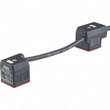 Double mating connectors for valves with two solenoids and connector “K4”, with assembled connection line 4P Z61 +