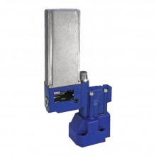 Pressure reducing valve with DC motor actuation, pilot-operated DRG