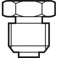 Funnel-type lube nipple according to DIN 3405 Form A